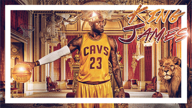 Póster ó fotomural vinilo lebron james